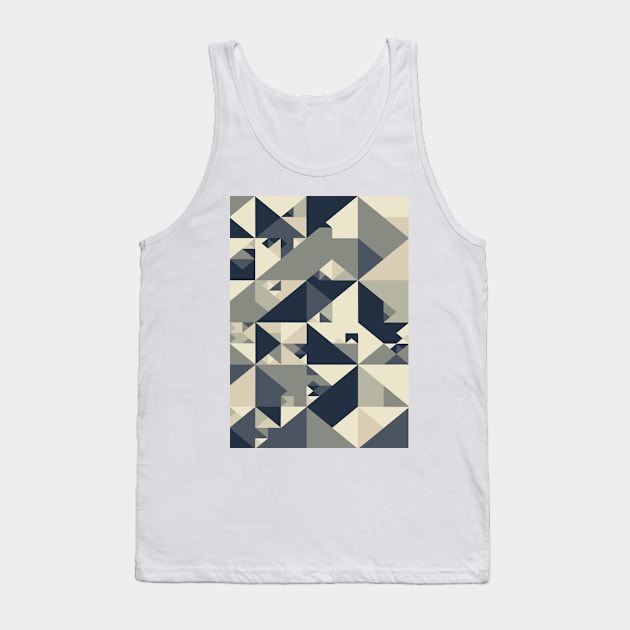 Blue and Grey Bauhaus Tank Top by Dturner29